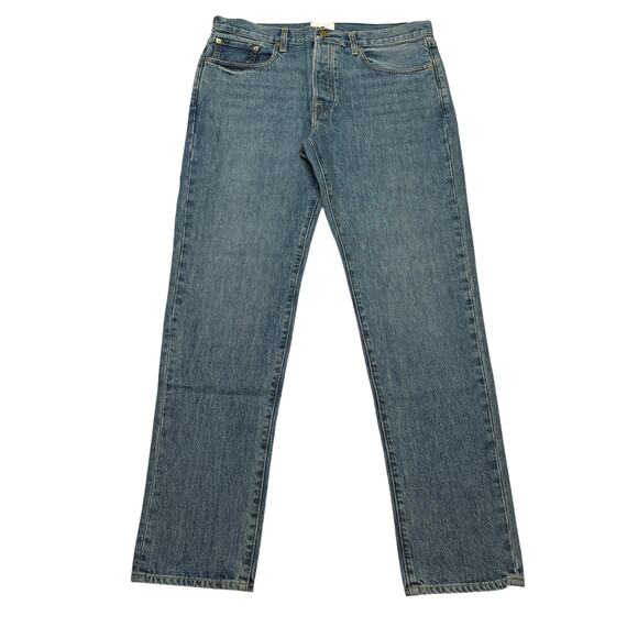 $185 Sid Mashburn Light Wash Denim 36x34 Slim Straight Jeans